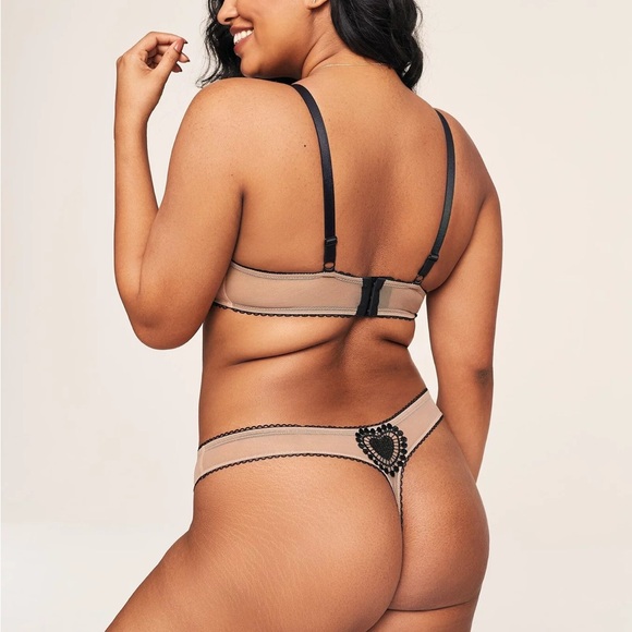 Alyshia Unlined Heart Bra & Thong Set ♡ Adore Me ♡ 32D - Picture 2 of 14